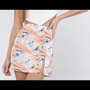 F21 Satin Skirt with Side Slit